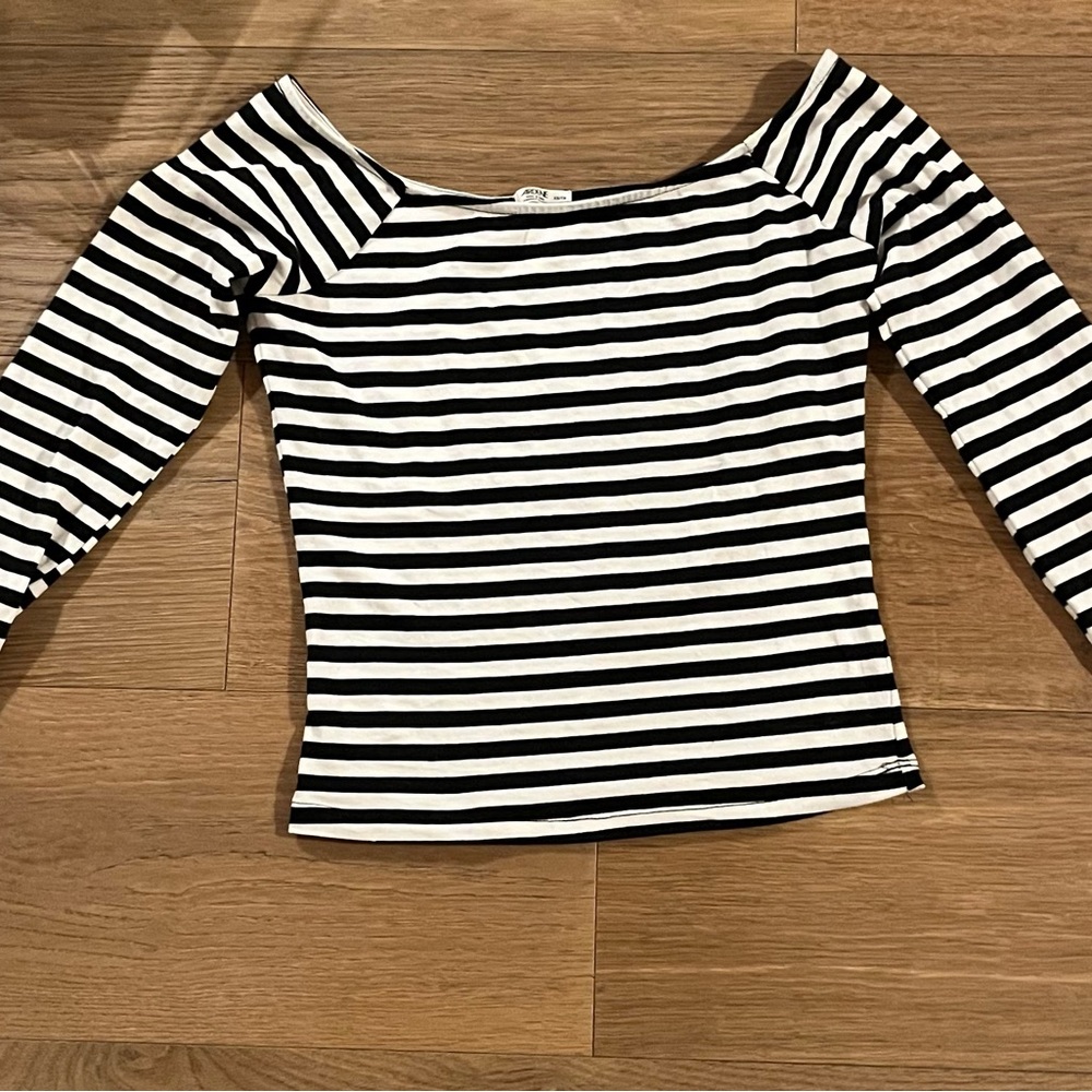 Ardene Striped Off The Shoulder Top